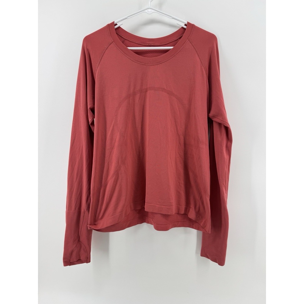 Lululemon Women's Long Sleeve Swiftly Activewear Tech Shirt, Red, Size 14